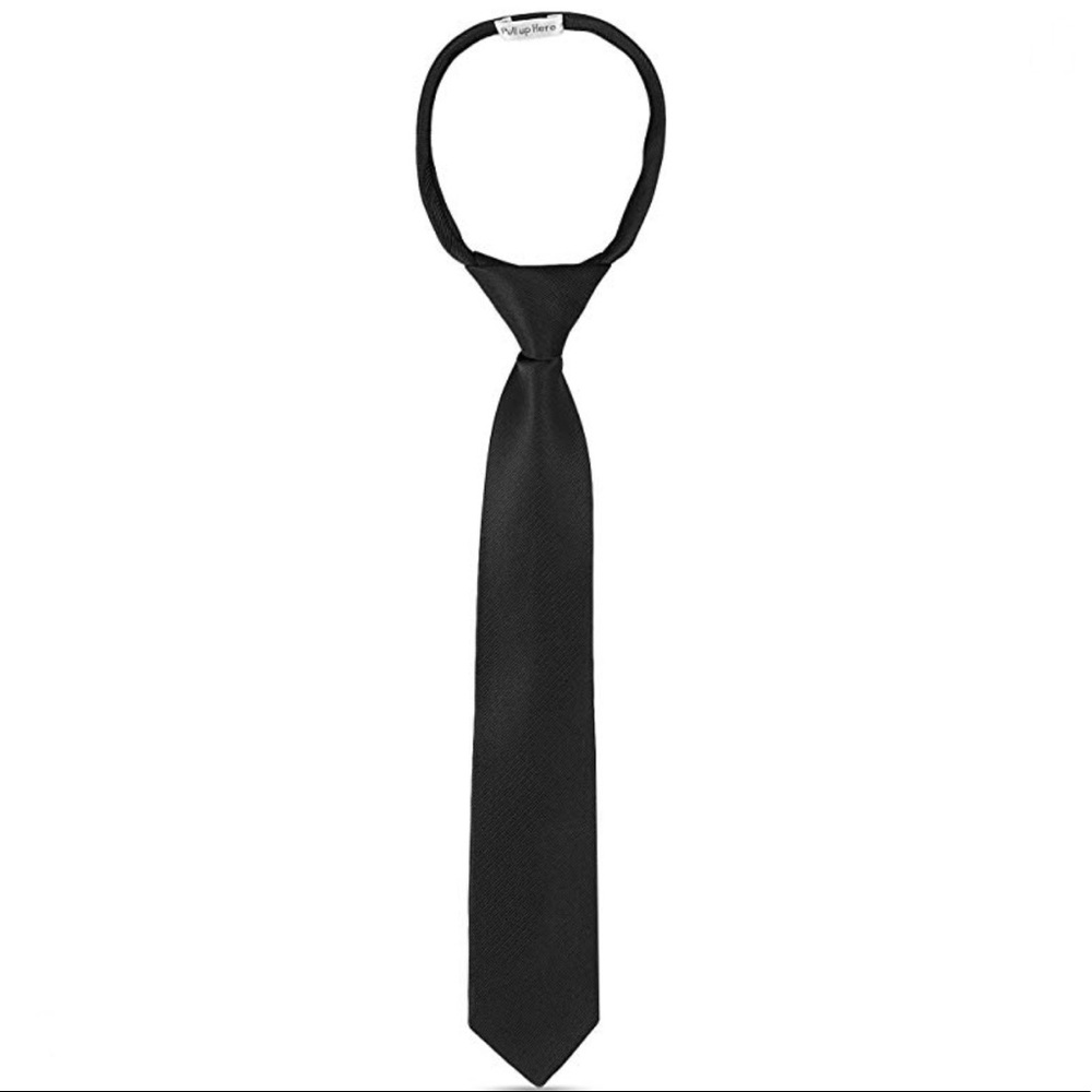 Luther Pike Seattle Black Toddler Boy Tie - Picture 2 of 4